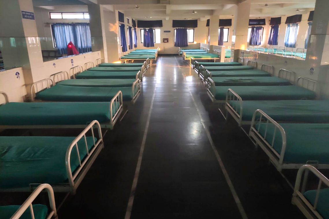 Leere Betten in der Biratnagar Augenklinik