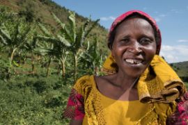 Lächelnde afrikanische Frau